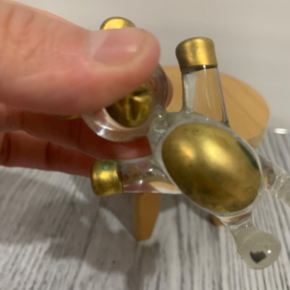 PAC Prestige American Corp Glass Art And Brass Bear Figurine - Picture 3 of 6